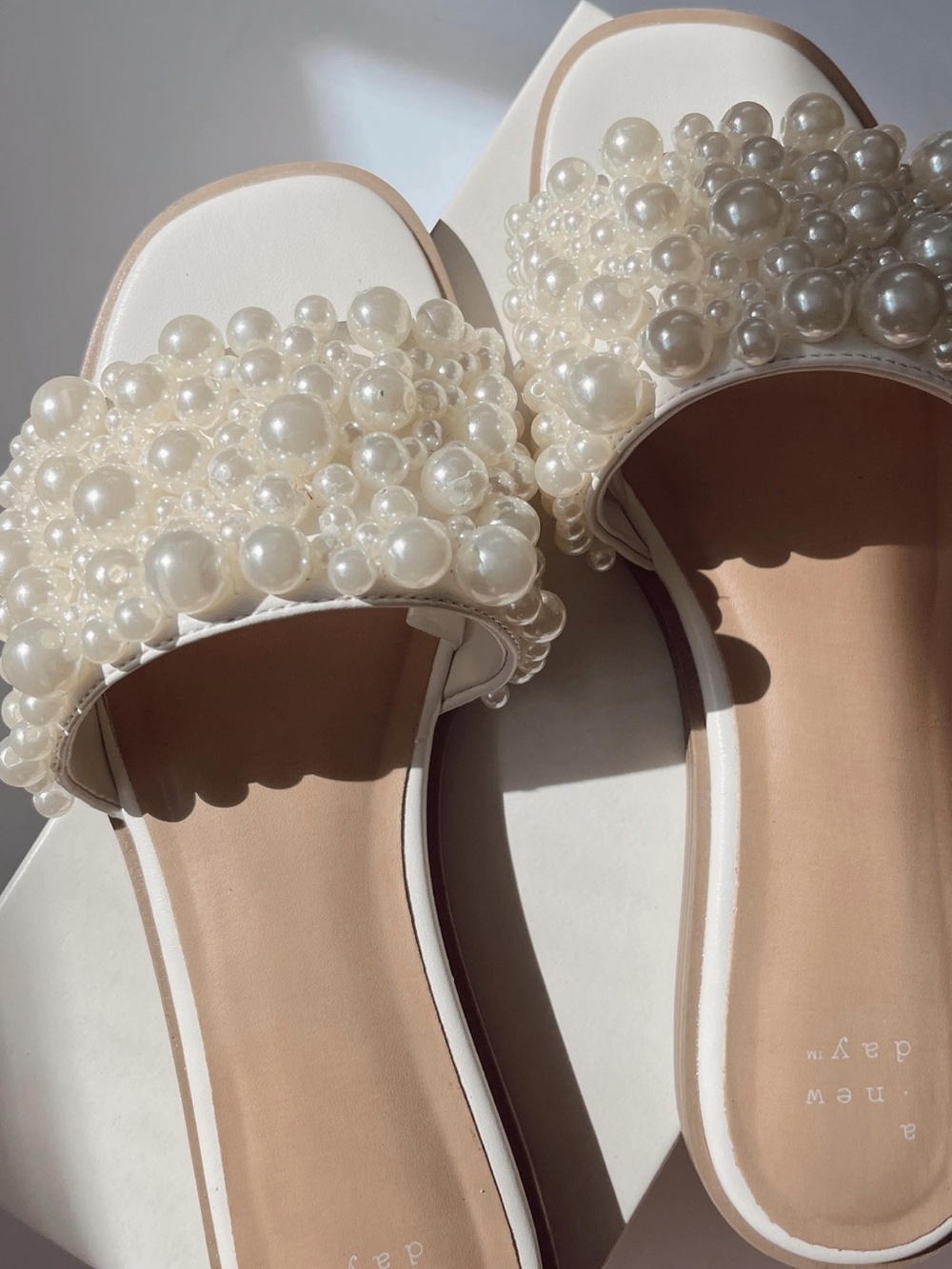 Viral Bridal A New Day Nylah Pearl Slide Sandals